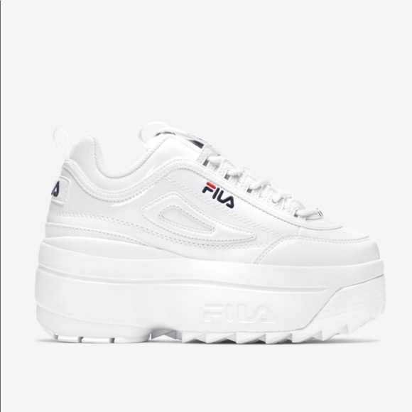 Fila Shoes Fila Womens Disruptor 2 Wedge Patent White Poshmark